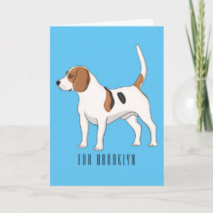 Tecknad av beagle-hund kort