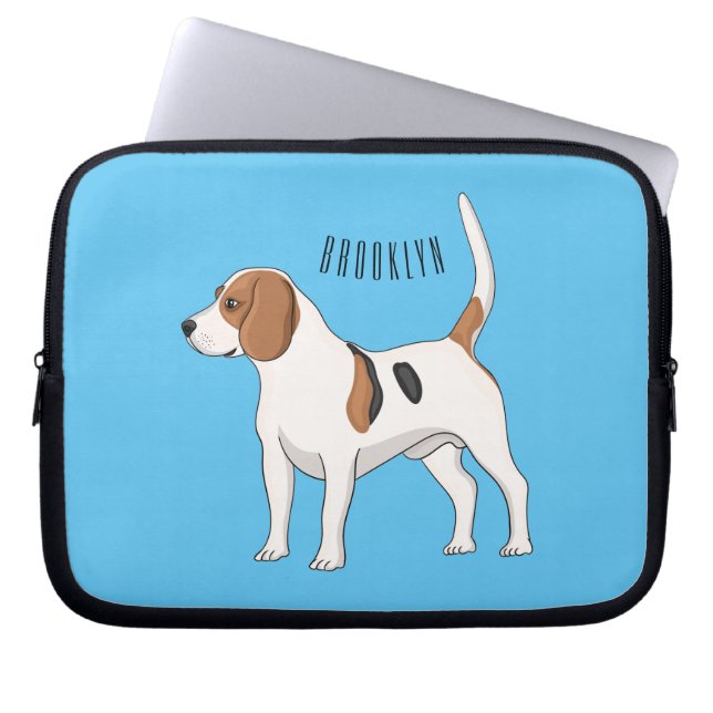 Tecknad av beagle-hund laptop fodral (Framsidan)
