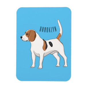 Tecknad av beagle-hund magnet