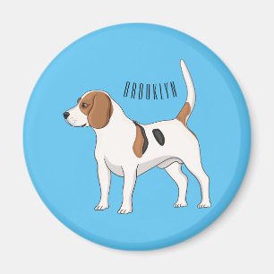 Tecknad av beagle-hund magnet