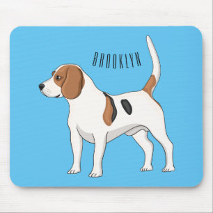 Tecknad av beagle-hund musmatta