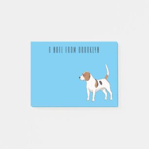 Tecknad av beagle-hund post-it block