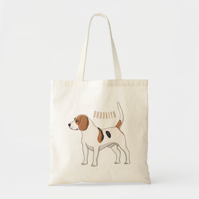 Tecknad av beagle-hund tygkasse (Framsidan)
