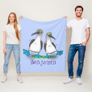 Tecknad av begynnad blåfoting fleecefilt