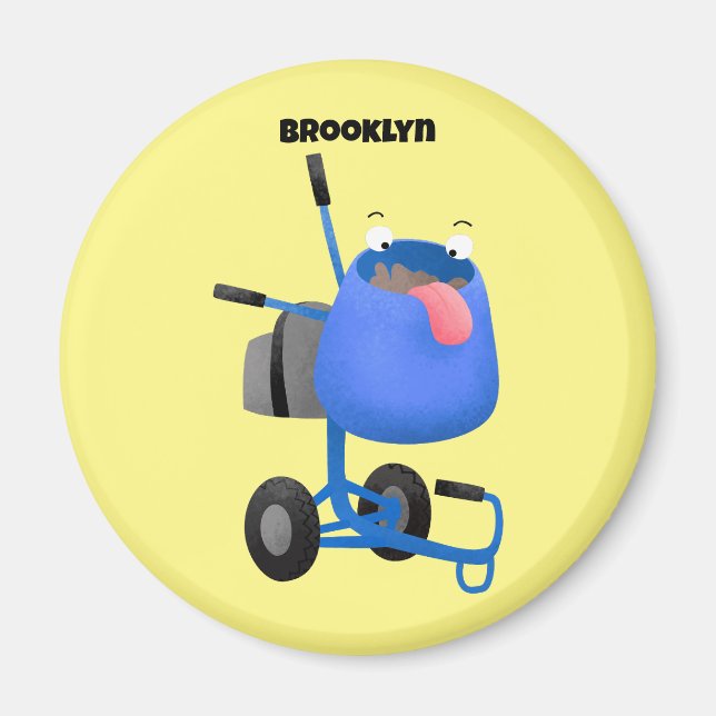 Tecknad av begynnande blå cementblandare magnet (Framsidan)