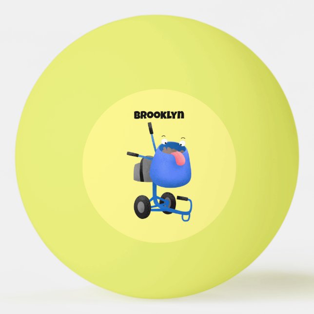 Tecknad av begynnande blå cementblandare pingisboll (Framsidan)