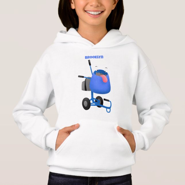 Tecknad av begynnande blå cementblandare t shirt (Framsida)