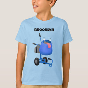 Tecknad av begynnande blå cementblandare t shirt