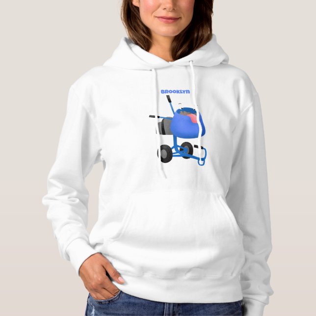 Tecknad av begynnande blå cementblandare t shirt (Framsida)
