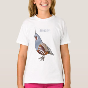 Tecknad av bergvaktelfågel t shirt