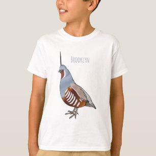 Tecknad av bergvaktelfågel t shirt