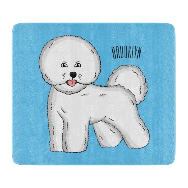 Tecknad av Bichon frise-hund (Framsidan)