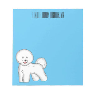 Tecknad av Bichon frise-hund Anteckningsblock