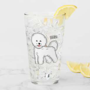 Tecknad av Bichon frise-hund Glaskopp