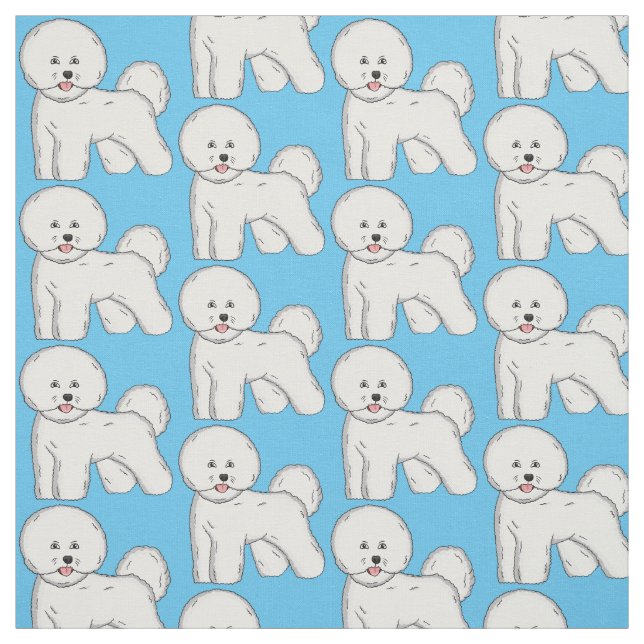 Tecknad av Bichon frise-hund Tyg (Provkarta)