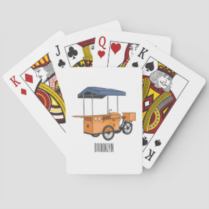 Tecknad av bike food cart casinokort