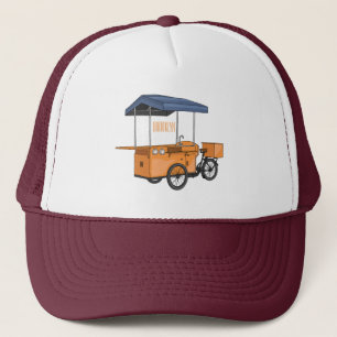 Tecknad av bike food cart keps