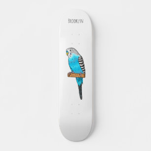 Tecknad av blå bugerigar mini skateboard bräda 18,5 cm