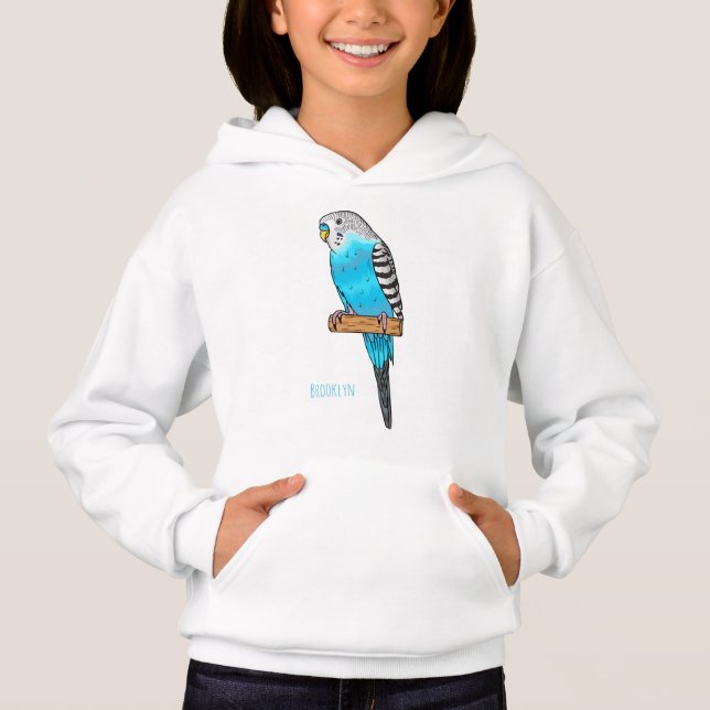 Tecknad av blå bugerigar t shirt (Framsida)