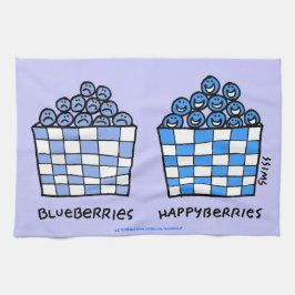 Tecknad av blåbär Art Blueberry Kitchen Kökshandduk