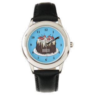 Tecknad av Black Forest tårta Armbandsur