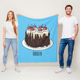 Tecknad av Black Forest tårta Fleecefilt