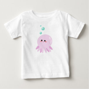 Tecknad av bläckfisk tee shirt