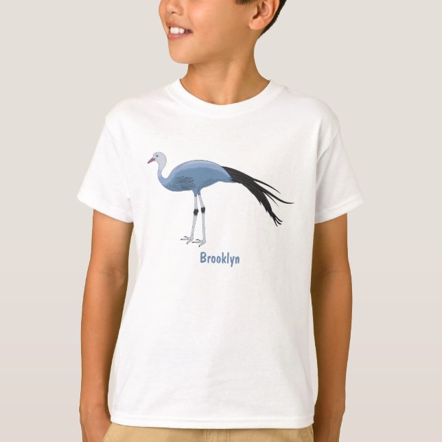 Tecknad av blåkranfågel t shirt (Framsida)