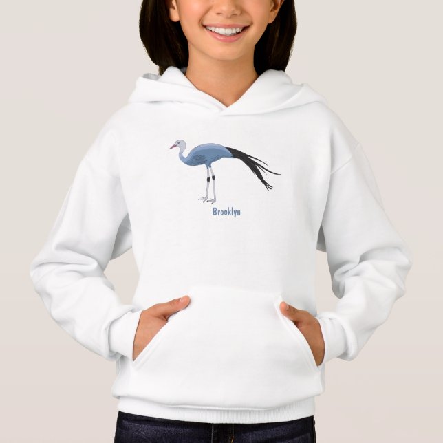 Tecknad av blåkranfågel t shirt (Framsida)