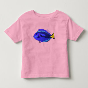 Tecknad av blåtad tang-fisk t shirt