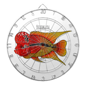 Tecknad av blomkål darttavla