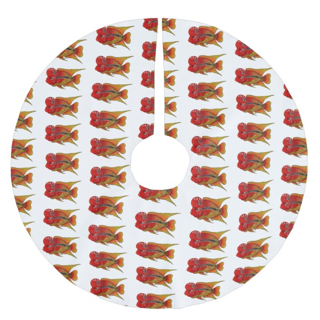 Tecknad av blomkål julgransmatta borstad polyester (Framsidan)