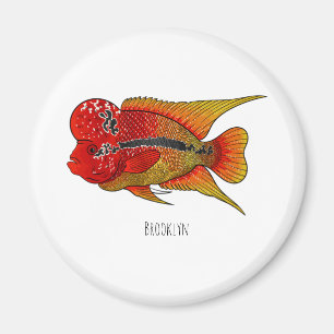 Tecknad av blomkål magnet