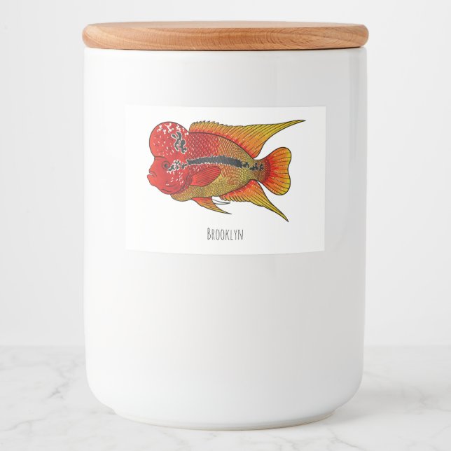 Tecknad av blomkål mat etiketter (Framsida)
