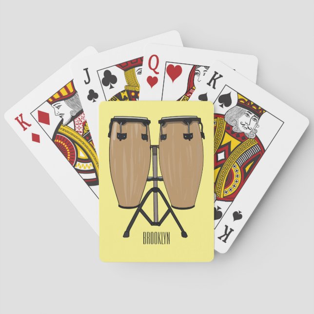 Tecknad av Bongo-trumman Casinokort (Baksidan)