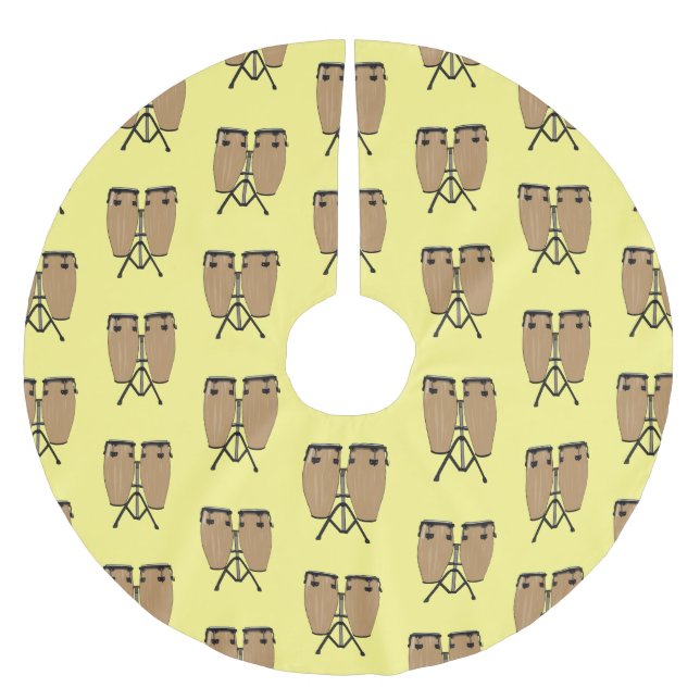 Tecknad av Bongo-trumman Julgransmatta Borstad Polyester (Framsidan)