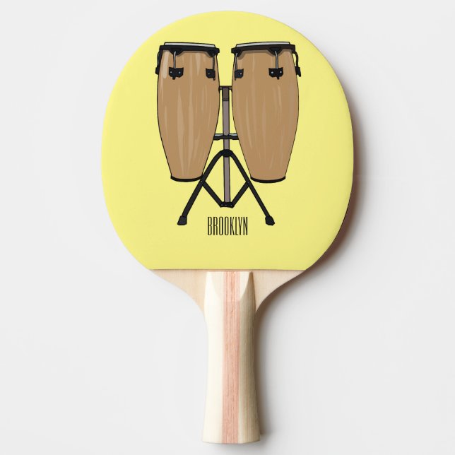 Tecknad av Bongo-trumman Pingisracket (Framsidan)