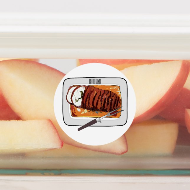 Tecknad av bröstkalkoner klistermärke (Påsatt)