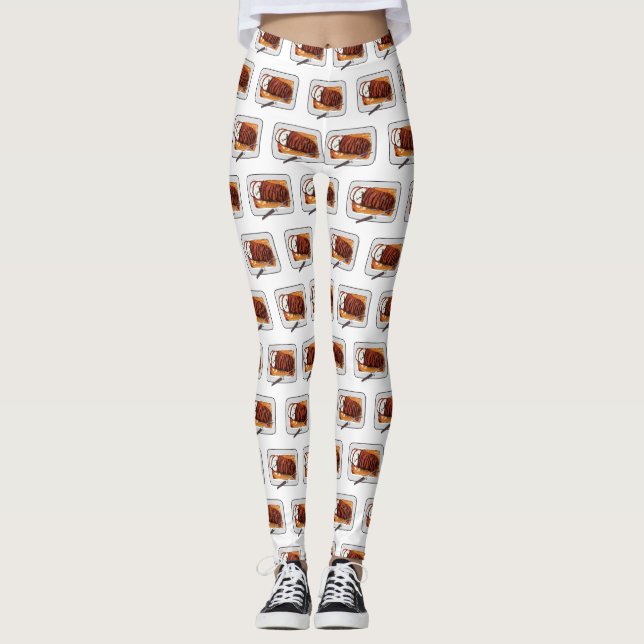 Tecknad av bröstkalkoner leggings (Framsida)
