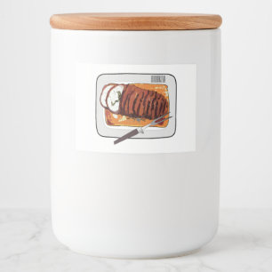 Tecknad av bröstkalkoner mat etiketter