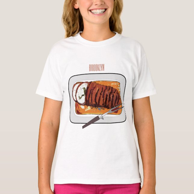 Tecknad av bröstkalkoner t shirt (Framsida)