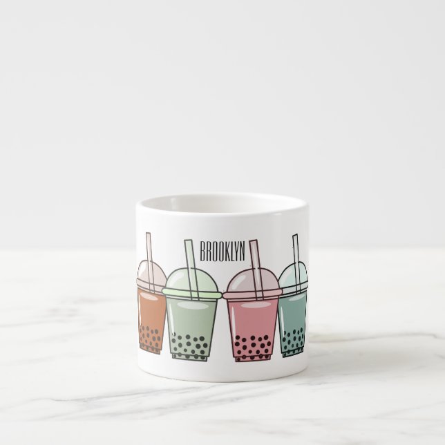 Tecknad av bubbelte espressomugg (Framsidan)