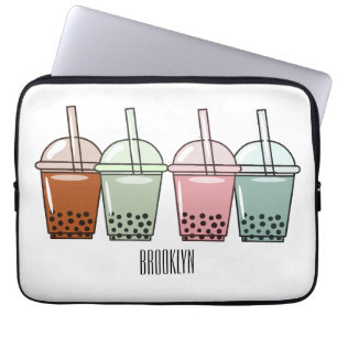 Tecknad av bubbelte laptop fodral