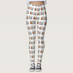 Tecknad av bubbelte leggings