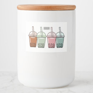 Tecknad av bubbelte mat etiketter