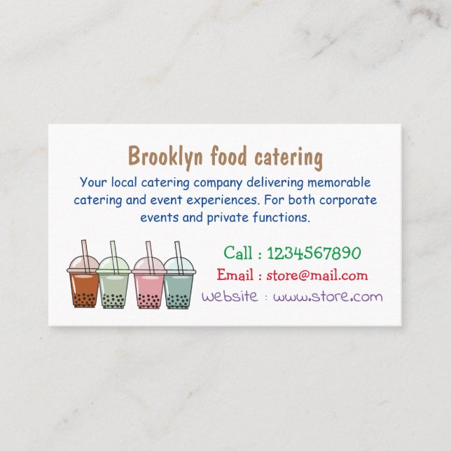 Tecknad av bubbelte visitkort (Framsida)