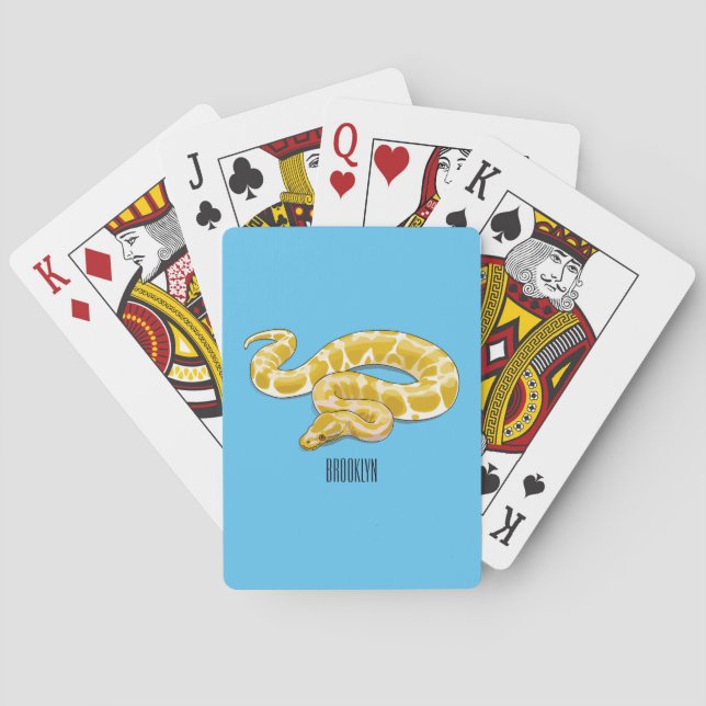 Tecknad av burmesisk python-orm casinokort (Baksidan)