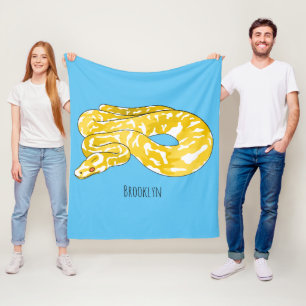 Tecknad av burmesisk python-orm fleecefilt
