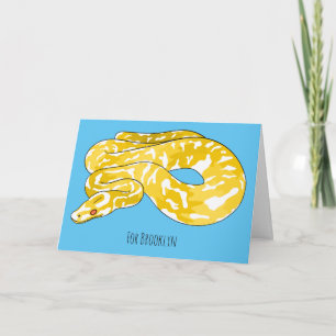 Tecknad av burmesisk python-orm kort