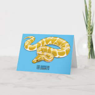 Tecknad av burmesisk python-orm kort